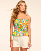 ‌Self-Tie Floral Vacation Dress