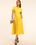 Fitted Ribbed Short Sleeve Dress