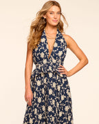 Floral Embroidered Chiffon Dress