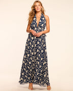 Floral Embroidered Chiffon Dress