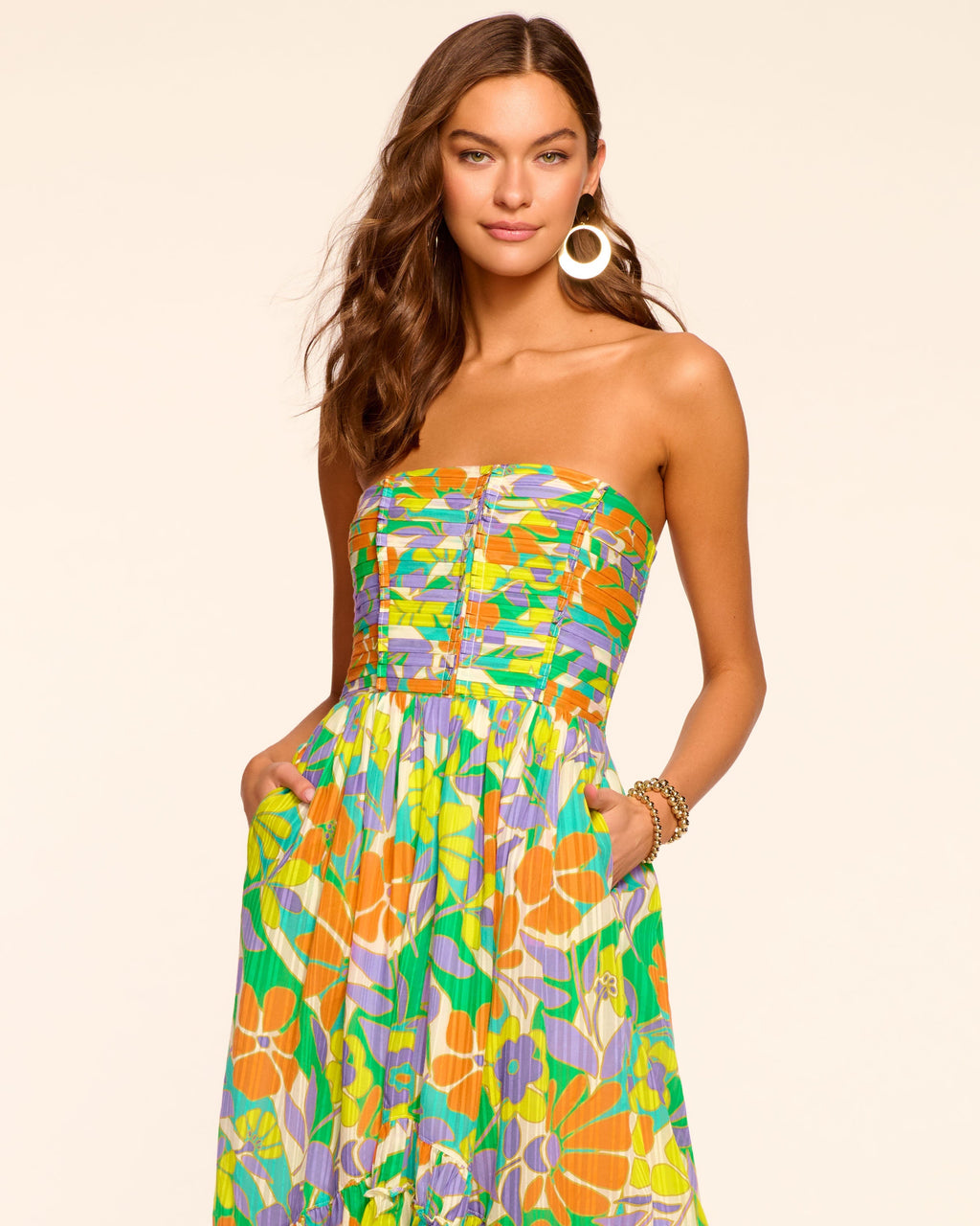 Elastic Back Smocked Sleeveless Dress
