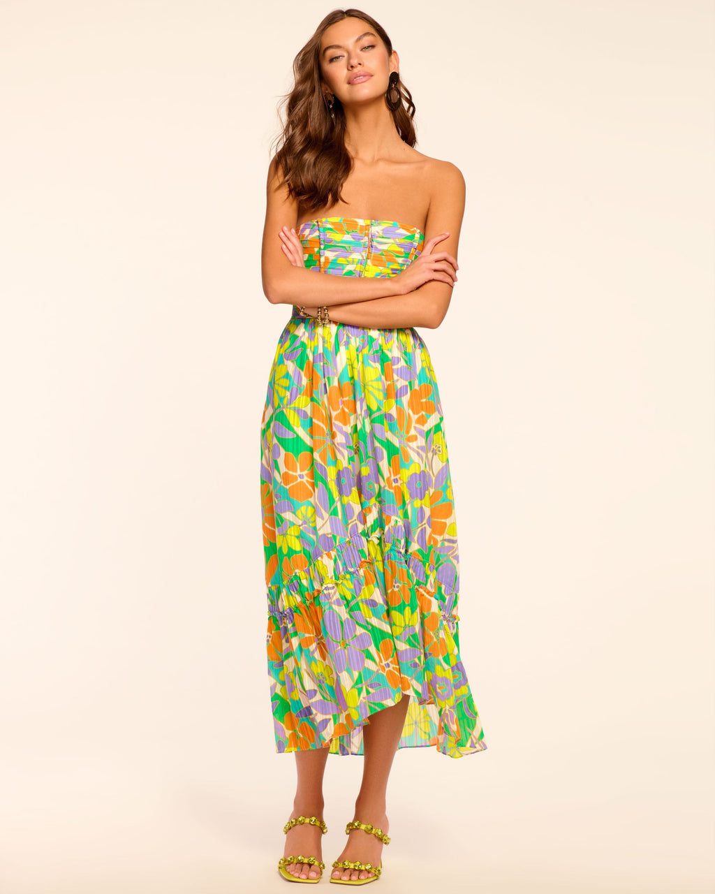 Elastic Back Smocked Sleeveless Dress