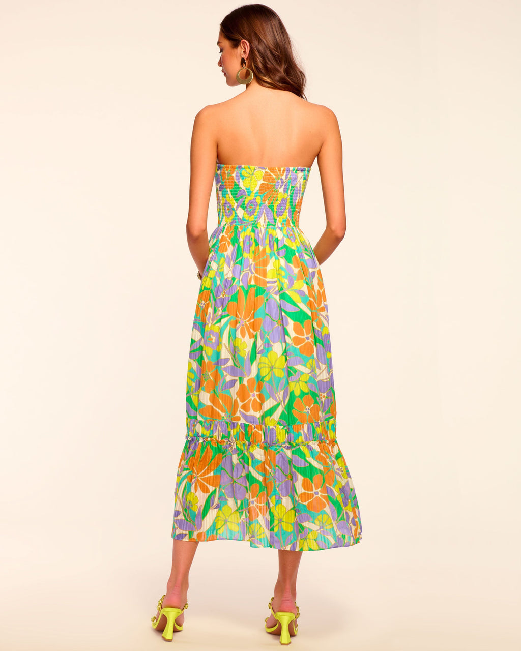 Elastic Back Smocked Sleeveless Dress