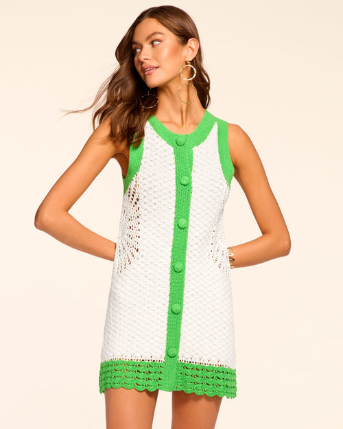 Button-Front Cutout Sleeveless Dress