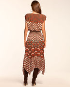 Retro Print Blouson Dress