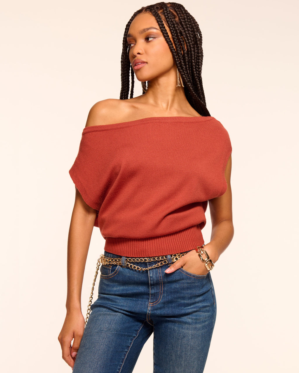 Versatile Ribbed Waist Wool Top