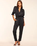 Polished Ease Puff Sleeve Jumpsuit