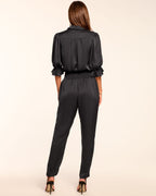 Polished Ease Puff Sleeve Jumpsuit