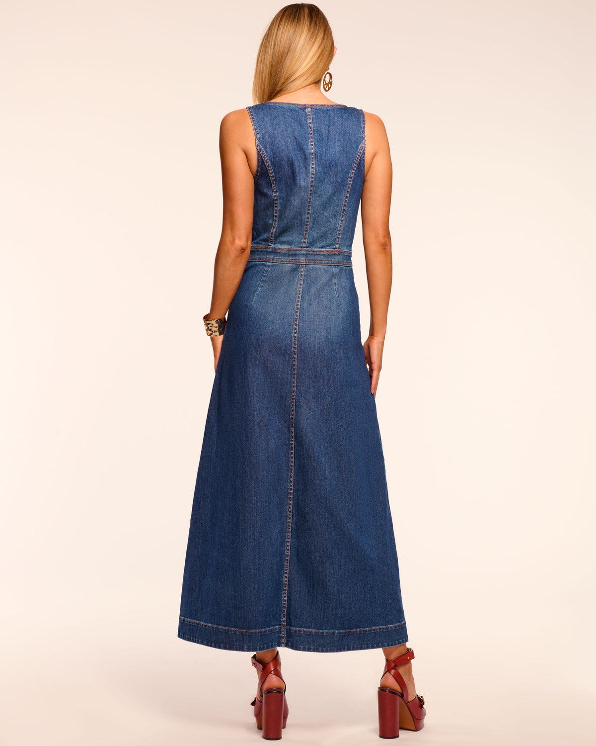 Effortless Sophistication Button-Front Denim Dress