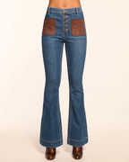 Retro Chic High-Rise Flare Jeans