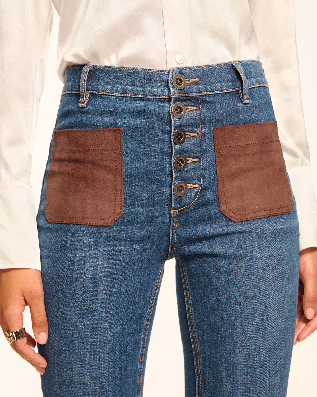 Retro Chic High-Rise Flare Jeans