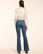 Retro Chic High-Rise Flare Jeans
