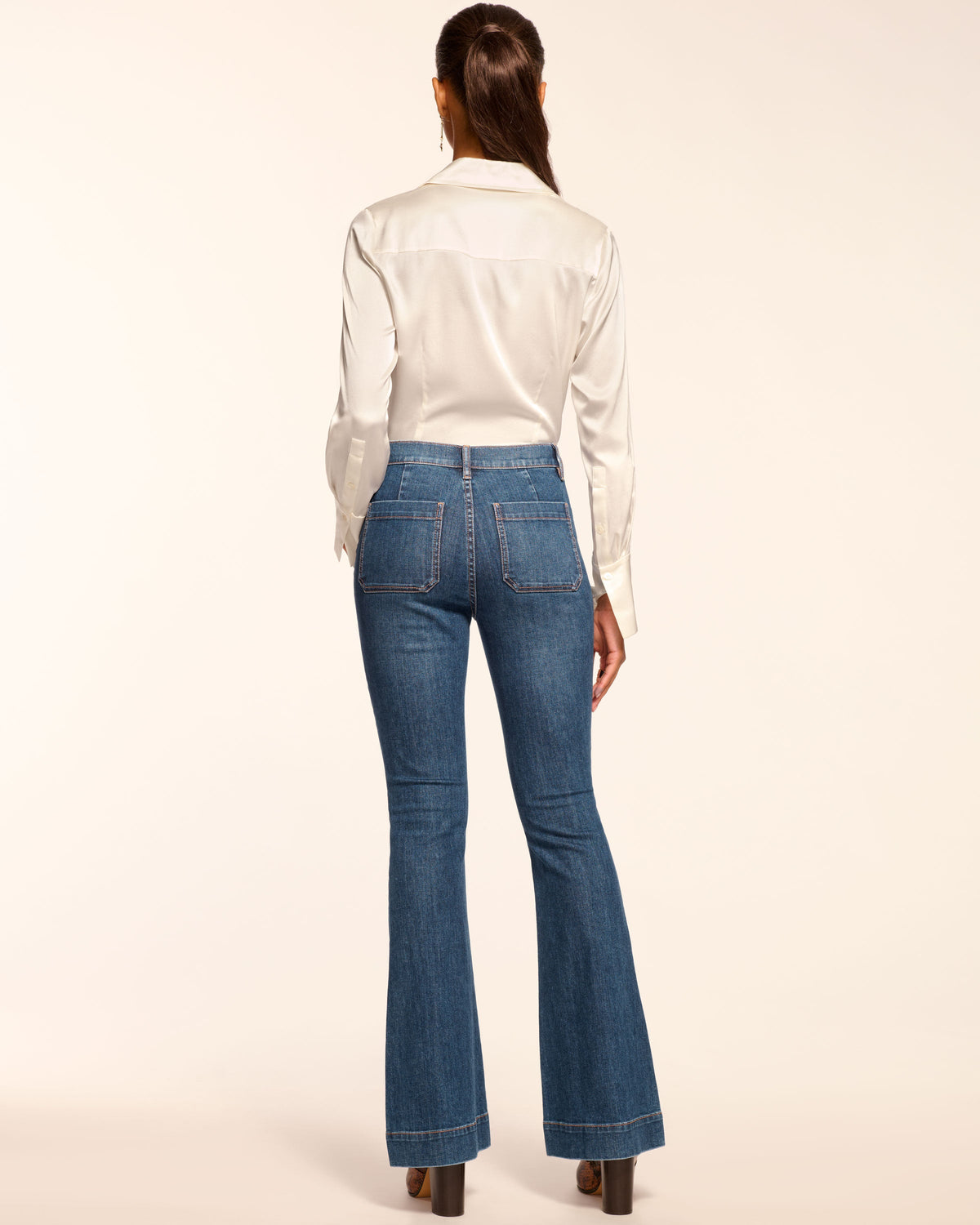 Retro Chic High-Rise Flare Jeans
