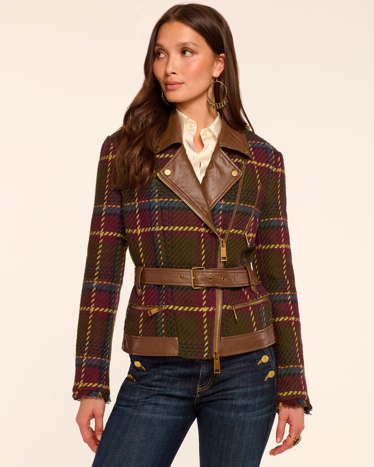 Attitude-Boarding Plaid Punk Rock Coat