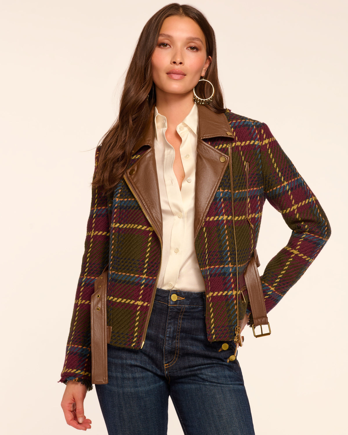 Attitude-Boarding Plaid Punk Rock Coat
