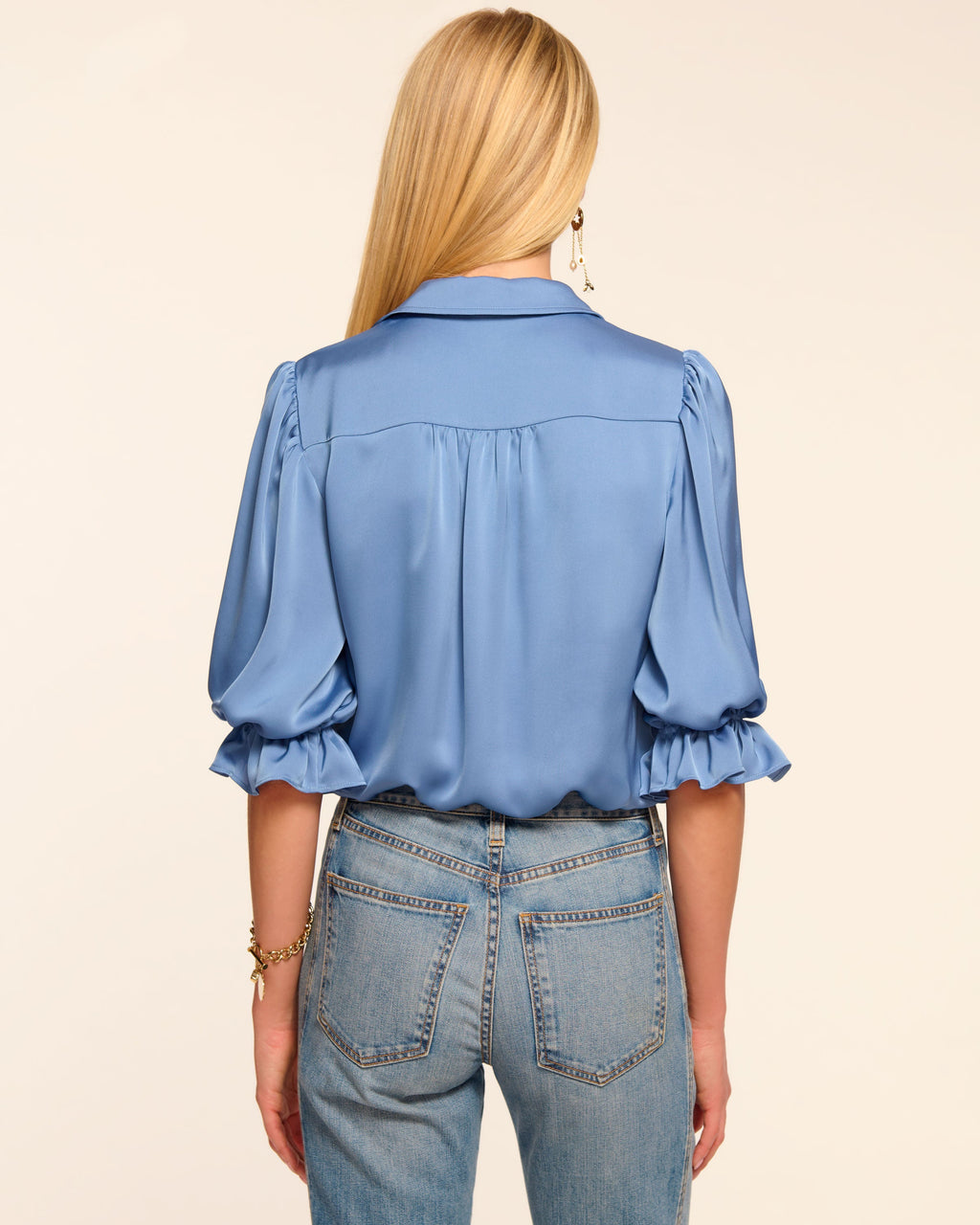 High Collar Satin Bodysuit for Date Night