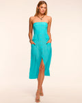 Smocked Back Crepe Summer Dress