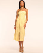 Smocked Back Crepe Summer Dress