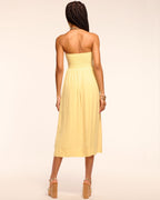 Smocked Back Crepe Summer Dress