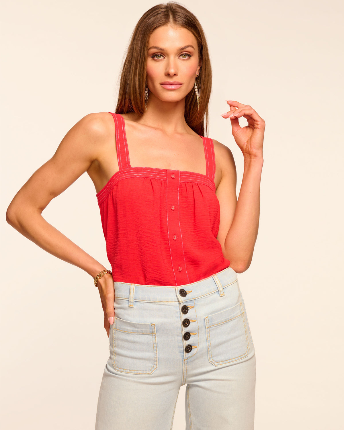 ‌Festival Ready Contrast Stitch Tee