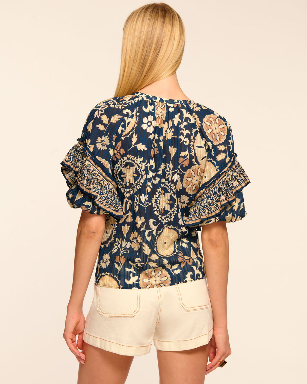 Summer Ruffle Print Day-Night Top
