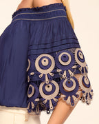 Dramatic Off-Shoulder Embellished Top