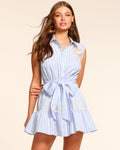 ‌Striped Lace Garden Dress