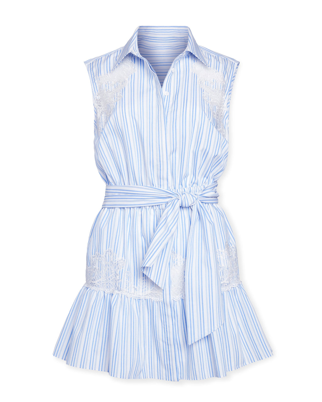 ‌Striped Lace Garden Dress