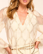 Shimmer V-Neck Everyday Top