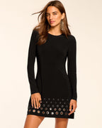 ‌Open-Studded Jersey Holiday Dress