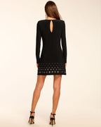 ‌Open-Studded Jersey Holiday Dress
