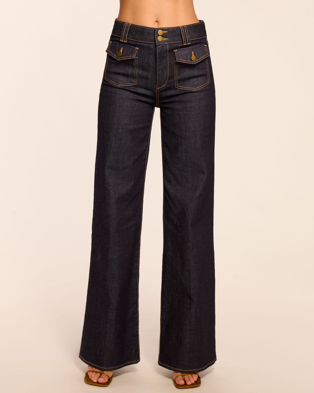 Effortless Cool Contrast Stitch Pants