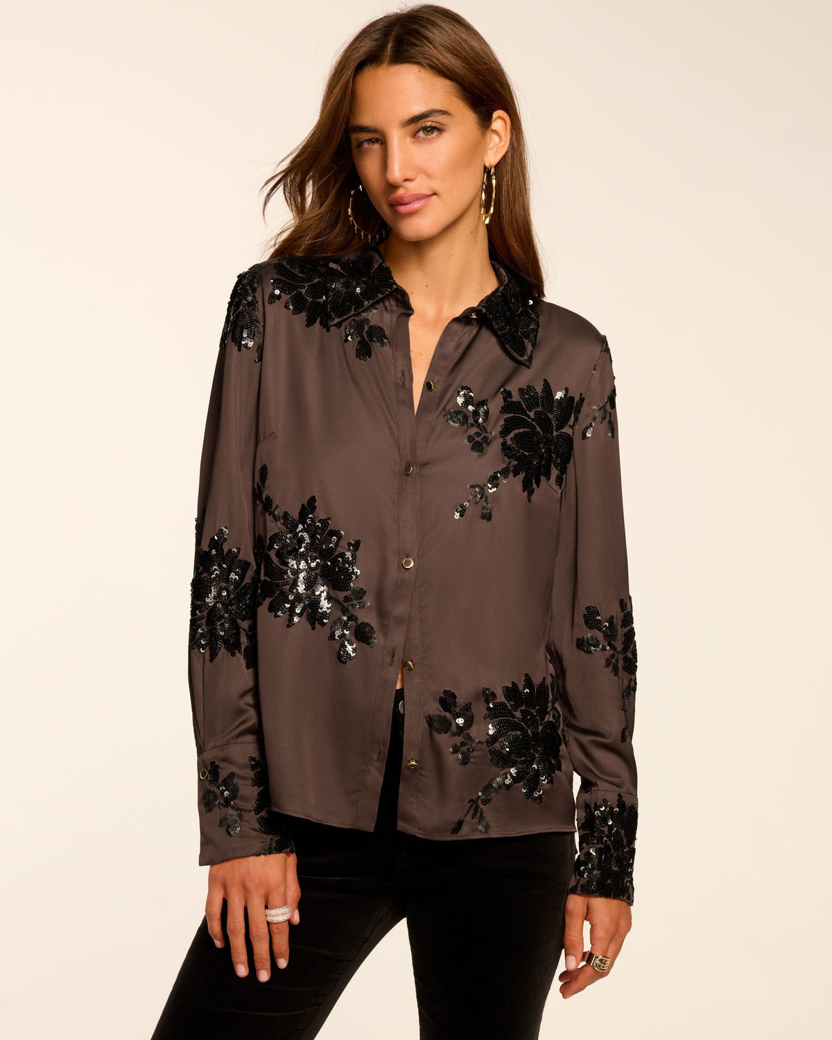 Artistic Boho Brown Top