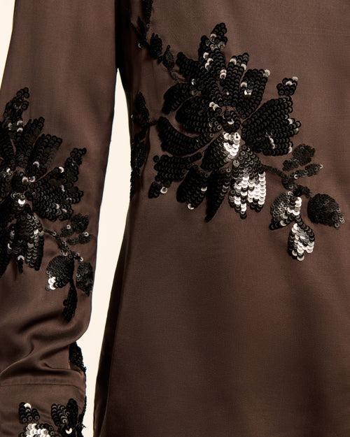Artistic Boho Brown Top