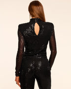 Cropped Beaded Shoulder Top