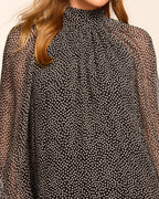 Timeless Polka Dot Work Weekend Top