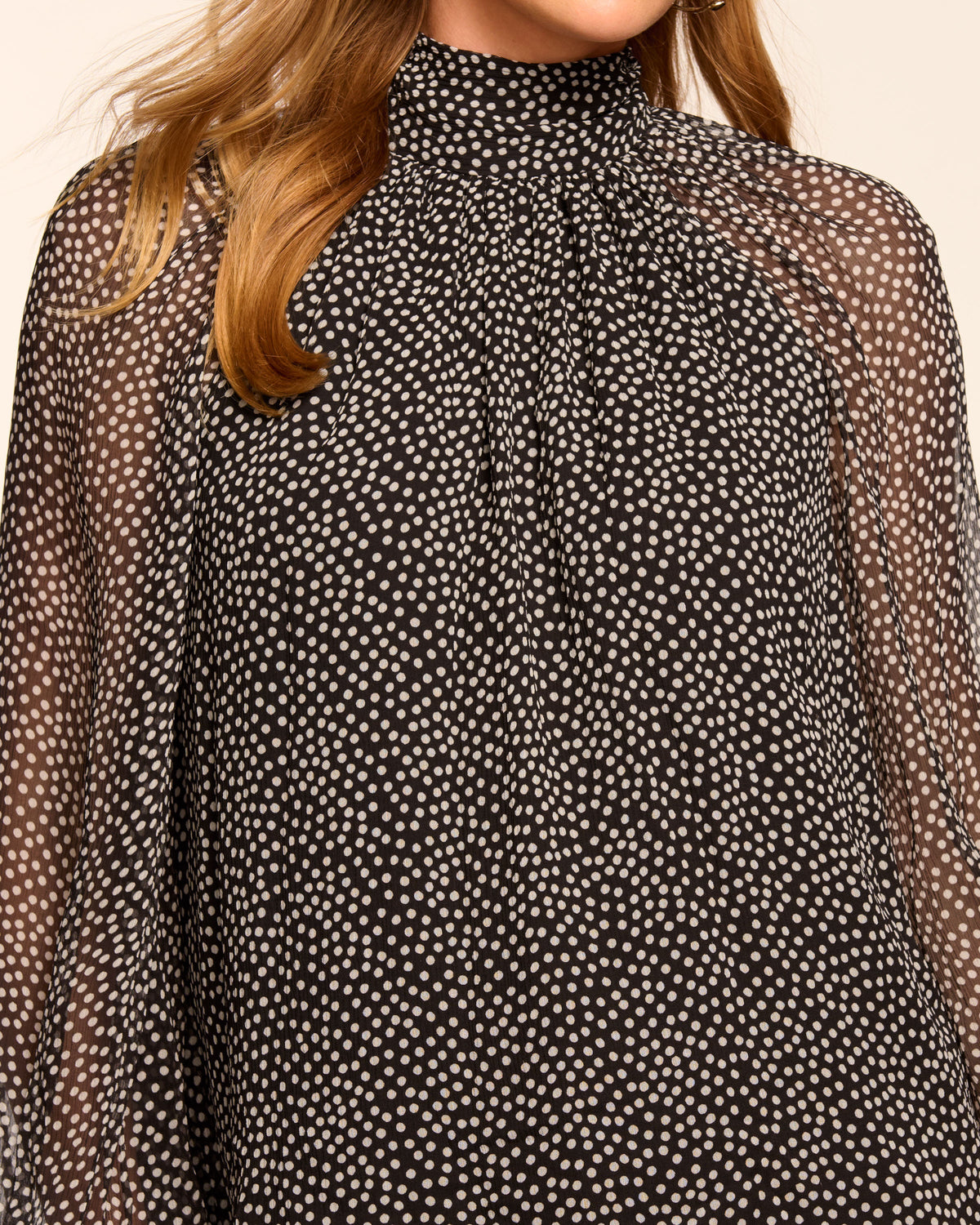 Timeless Polka Dot Work Weekend Top