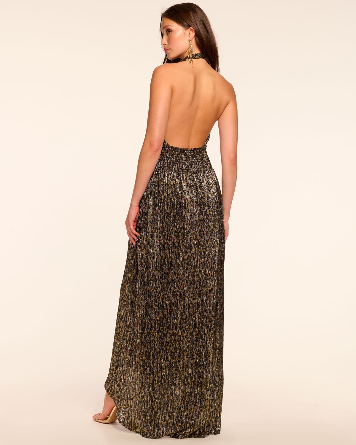 Metallic Animal Print Party Dress