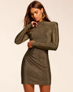 Ruching Keyhole Mini Dress