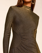 Ruching Keyhole Mini Dress