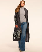 Elevated Shine Ombr Paillette Wool Blend Coat