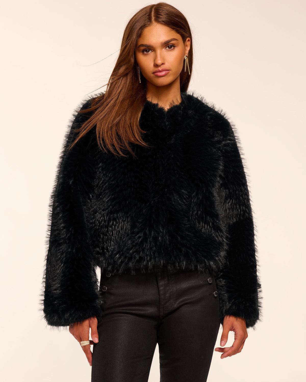Faux Fur Trimmed Transitional Coat