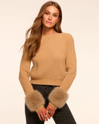 Plush Faux Fur Knit Sweater