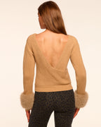 Plush Faux Fur Knit Sweater