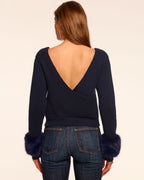 Plush Faux Fur Knit Sweater