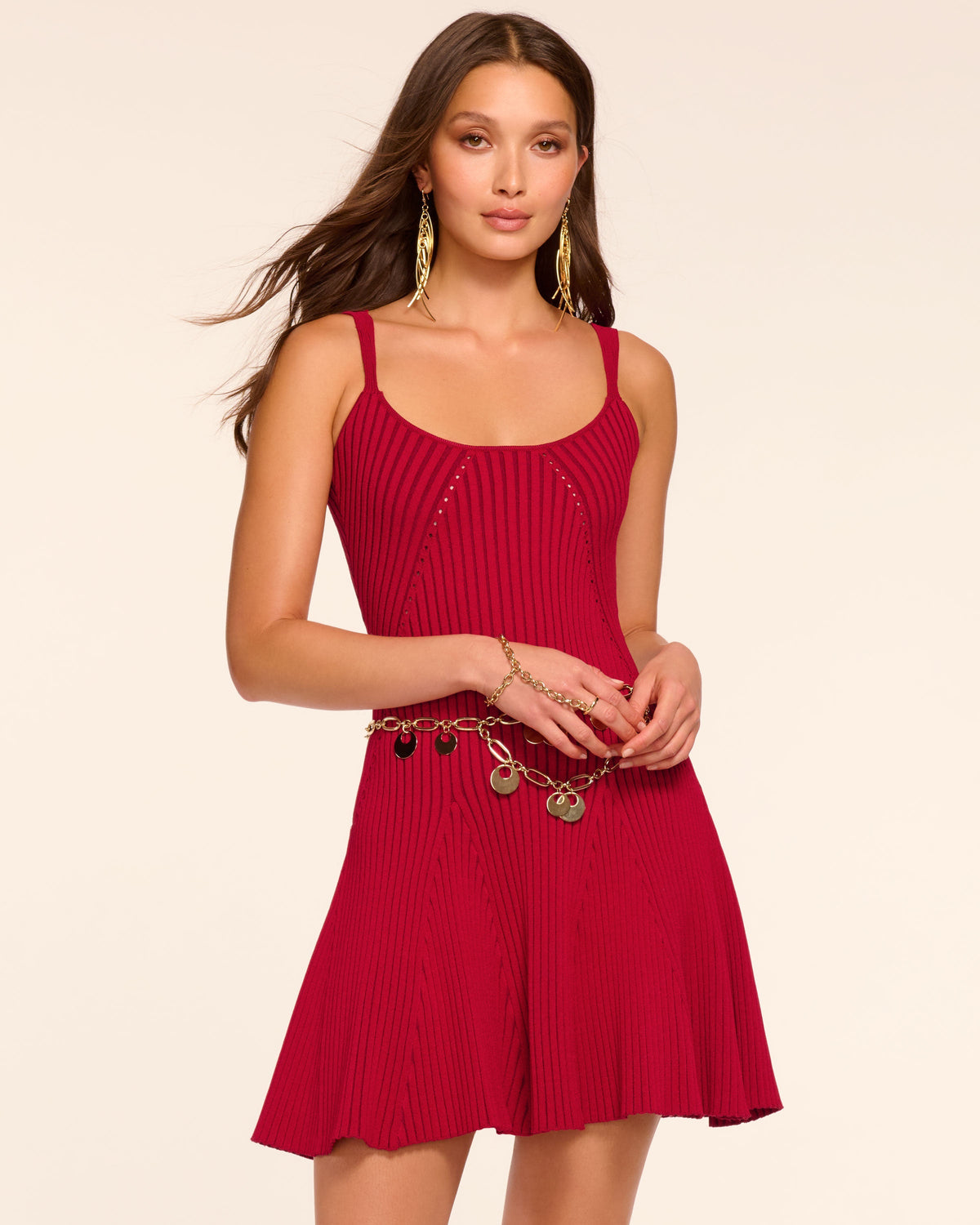 Ribbed Knit Day-Night Dress