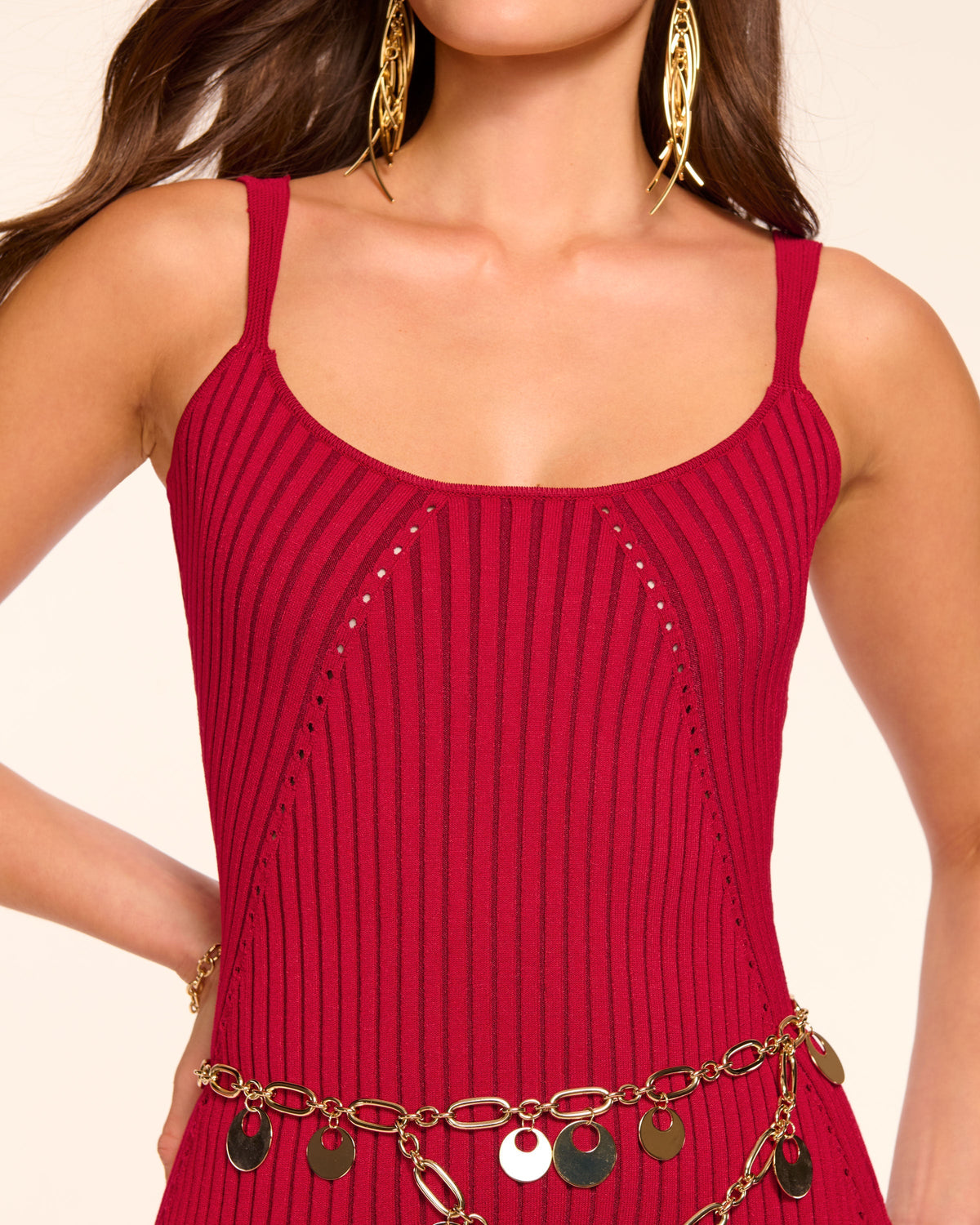Ribbed Knit Day-Night Dress