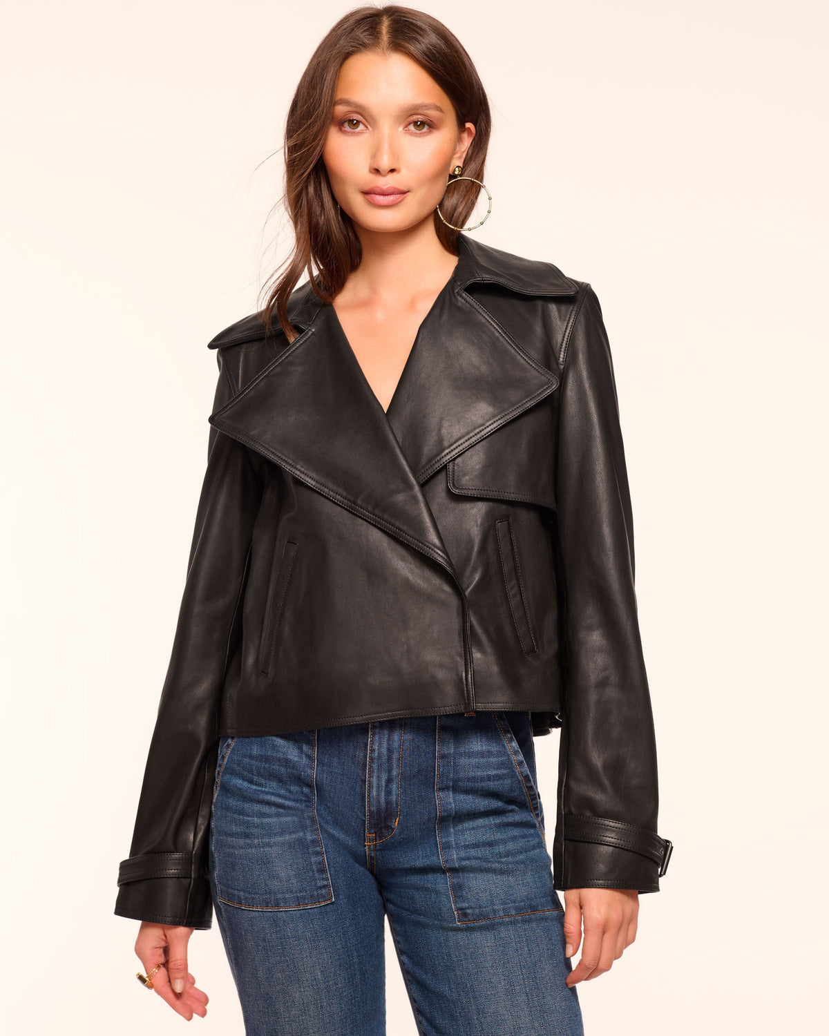 Sustainable Lamb Leather Moto Jacket