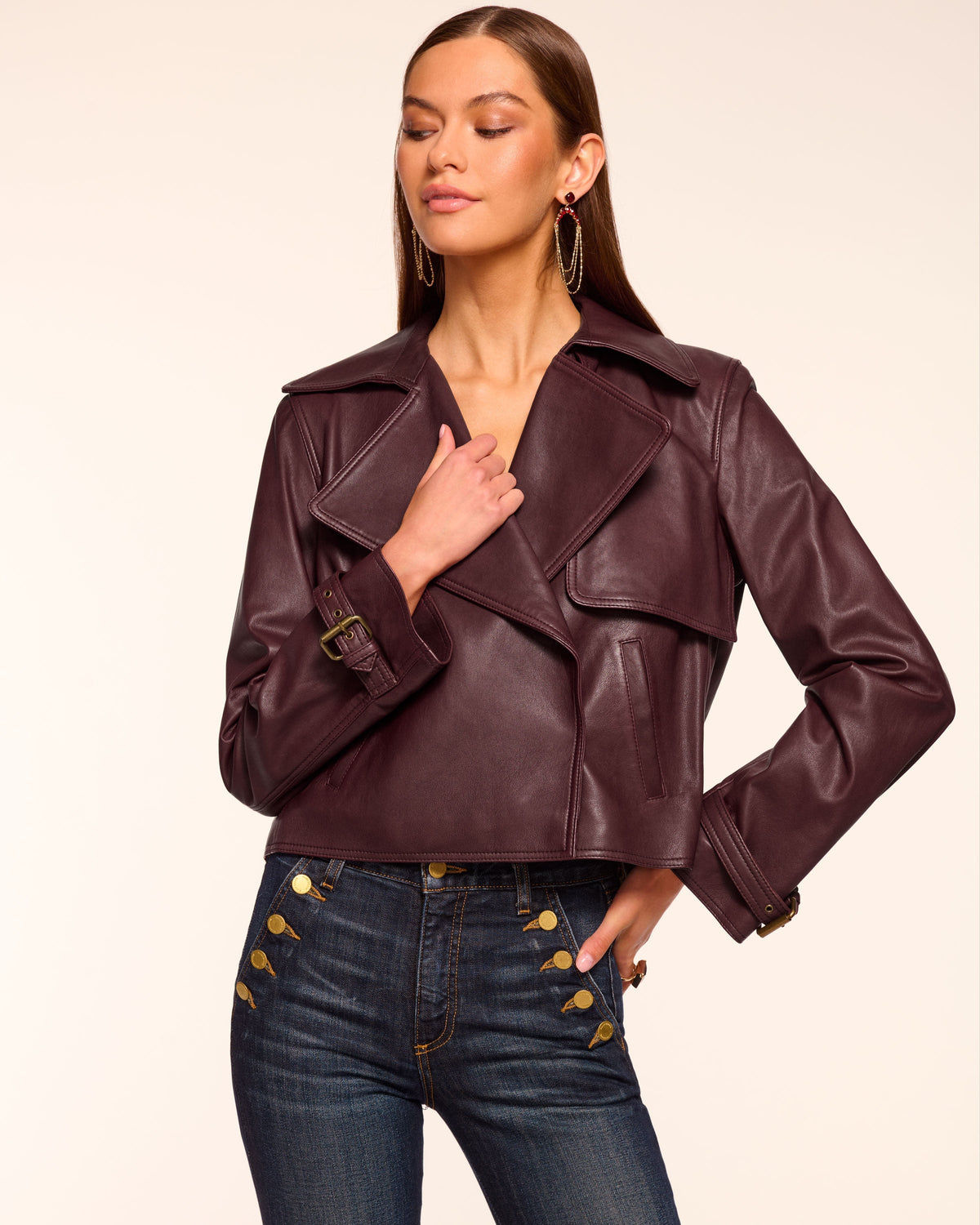 Sustainable Lamb Leather Moto Jacket