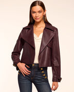 Sustainable Lamb Leather Moto Jacket